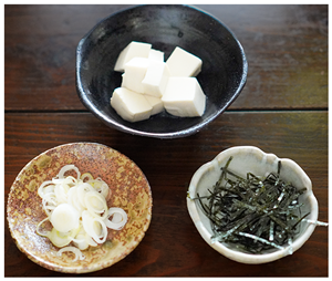 ねぎ、海苔、豆腐を食材追加